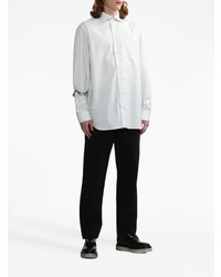 Chemise à manches longues imprimée blanche Raf Simons