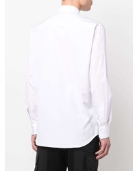 Chemise à manches longues imprimée blanche DSQUARED2