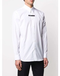 Chemise à manches longues imprimée blanche Givenchy