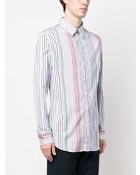 Chemise à manches longues imprimée blanche Etro