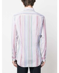 Chemise à manches longues imprimée blanche Etro