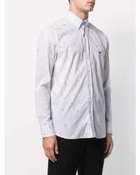 Chemise à manches longues imprimée blanche Etro