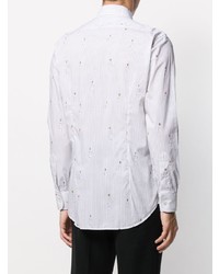 Chemise à manches longues imprimée blanche Etro