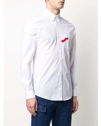 Chemise à manches longues imprimée blanche Les Hommes Urban