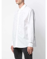 Chemise à manches longues imprimée blanche Haculla