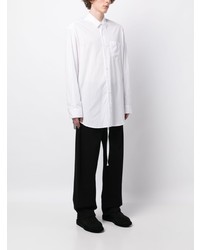 Chemise à manches longues imprimée blanche Ann Demeulemeester
