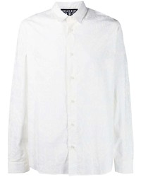 Chemise à manches longues imprimée blanche VERSACE JEANS COUTURE