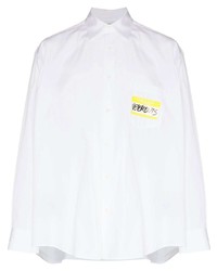Chemise à manches longues imprimée blanche Vetements