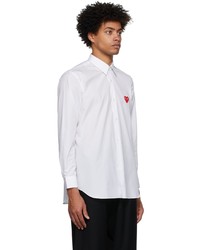 Chemise à manches longues imprimée blanche Comme Des Garcons Play