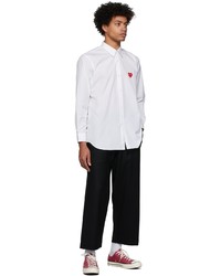 Chemise à manches longues imprimée blanche Comme Des Garcons Play