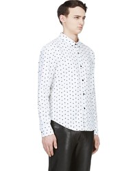 Chemise à manches longues imprimée blanche Band Of Outsiders