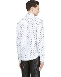 Chemise à manches longues imprimée blanche Band Of Outsiders