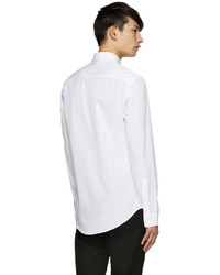 Chemise à manches longues imprimée blanche Kenzo