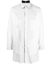 Chemise à manches longues imprimée blanche Yohji Yamamoto