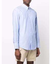 Chemise à manches longues imprimée bleu clair DSQUARED2