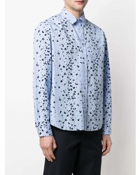 Chemise à manches longues imprimée bleu clair Kenzo