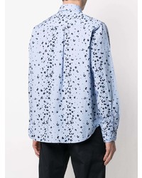 Chemise à manches longues imprimée bleu clair Kenzo