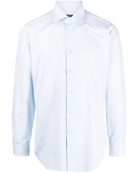 Chemise à manches longues imprimée bleu clair Barba