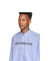 Chemise à manches longues imprimée bleu clair Vetements