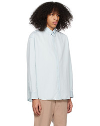 Chemise à manches longues imprimée bleu clair MAISON KITSUNÉ