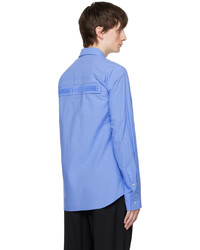 Chemise à manches longues imprimée bleu clair Solid Homme