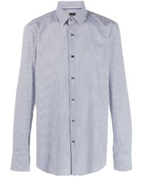 Chemise à manches longues imprimée bleu clair BOSS