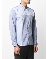 Chemise à manches longues imprimée bleu clair Comme des Garcons Homme Deux