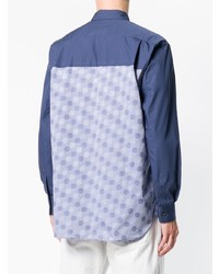 Chemise à manches longues imprimée bleu clair Comme Des Garcons SHIRT