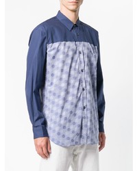 Chemise à manches longues imprimée bleu clair Comme Des Garcons SHIRT