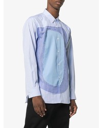 Chemise à manches longues imprimée bleu clair Comme Des Garcons SHIRT