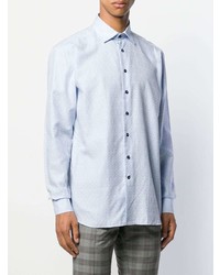 Chemise à manches longues imprimée bleu clair Etro