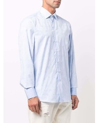 Chemise à manches longues imprimée bleu clair Etro