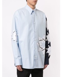 Chemise à manches longues imprimée bleu clair Calvin Klein 205W39nyc