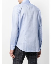 Chemise à manches longues imprimée bleu clair Etro