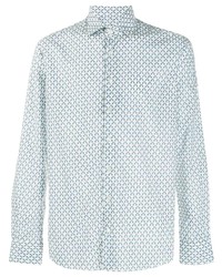 Chemise à manches longues imprimée bleu clair Etro