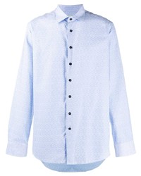 Chemise à manches longues imprimée bleu clair Etro