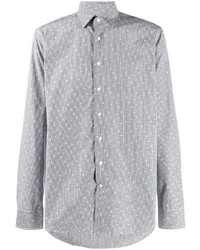 Chemise à manches longues imprimée bleu clair Etro