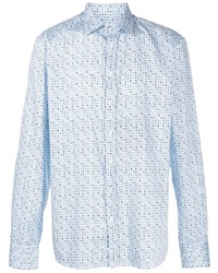 Chemise à manches longues imprimée bleu clair Etro