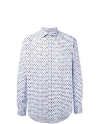 Chemise à manches longues imprimée bleu clair Etro