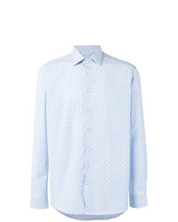 Chemise à manches longues imprimée bleu clair Etro