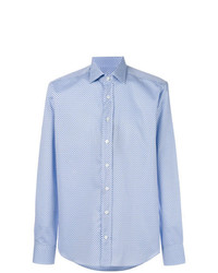 Chemise à manches longues imprimée bleu clair Etro