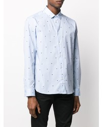 Chemise à manches longues imprimée bleu clair Kenzo