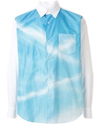 Chemise à manches longues imprimée bleu clair Fumito Ganryu