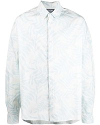 Chemise à manches longues imprimée bleu clair Jacquemus