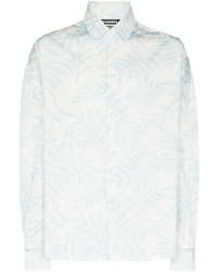 Chemise à manches longues imprimée bleu clair Jacquemus