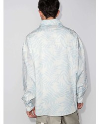 Chemise à manches longues imprimée bleu clair Jacquemus