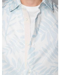 Chemise à manches longues imprimée bleu clair Jacquemus