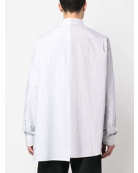 Chemise à manches longues imprimée bleu clair MM6 MAISON MARGIELA