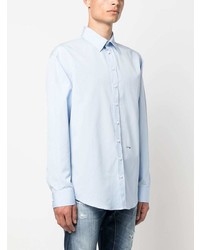 Chemise à manches longues imprimée bleu clair DSQUARED2