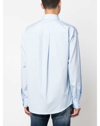 Chemise à manches longues imprimée bleu clair DSQUARED2